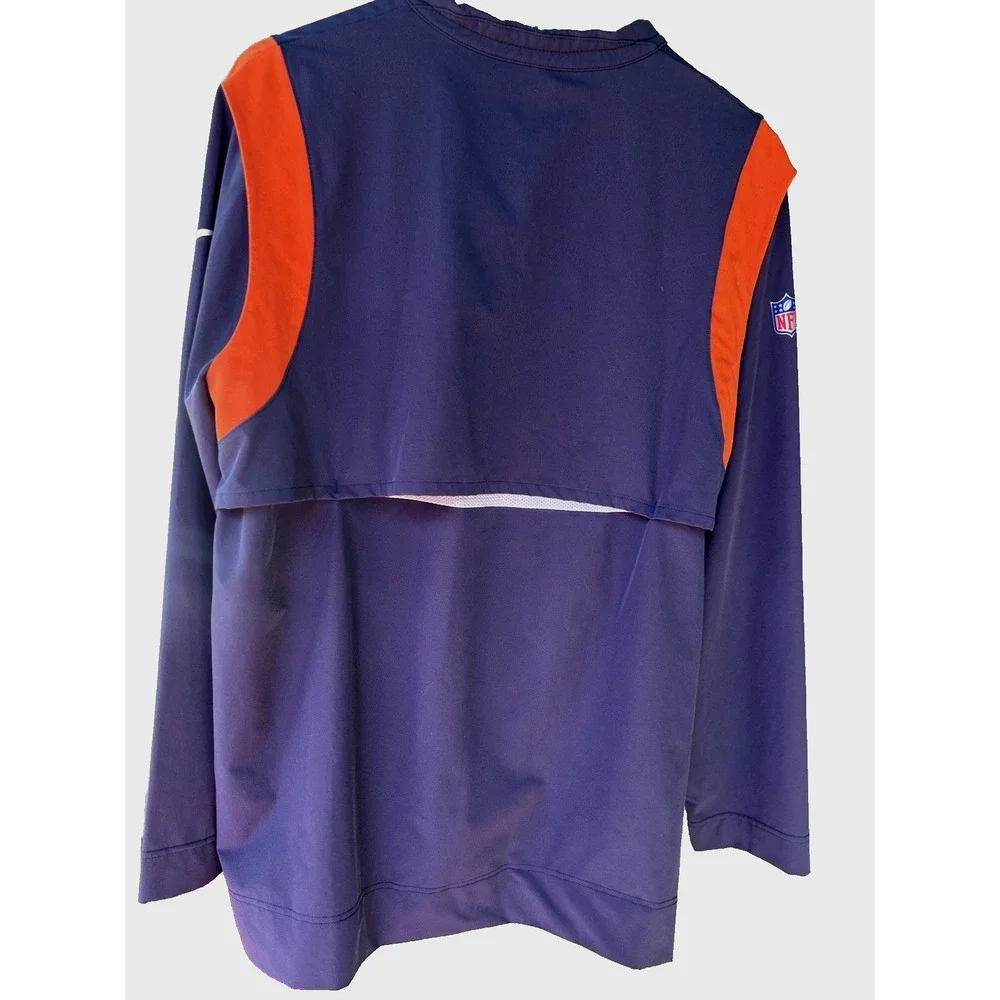 Chicago Bears Nike NFL 1/4 Pullover Zip Vented Athletic Size L